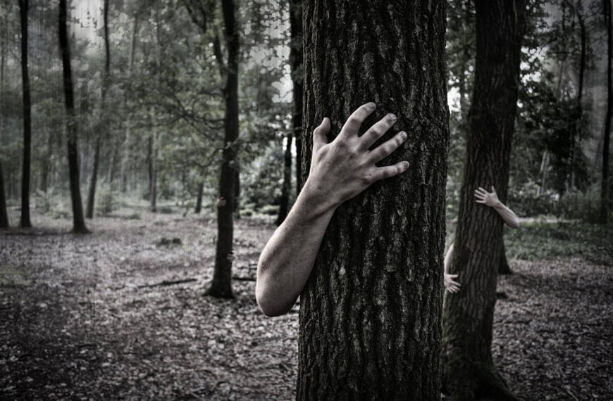Hands on tress looks creepy